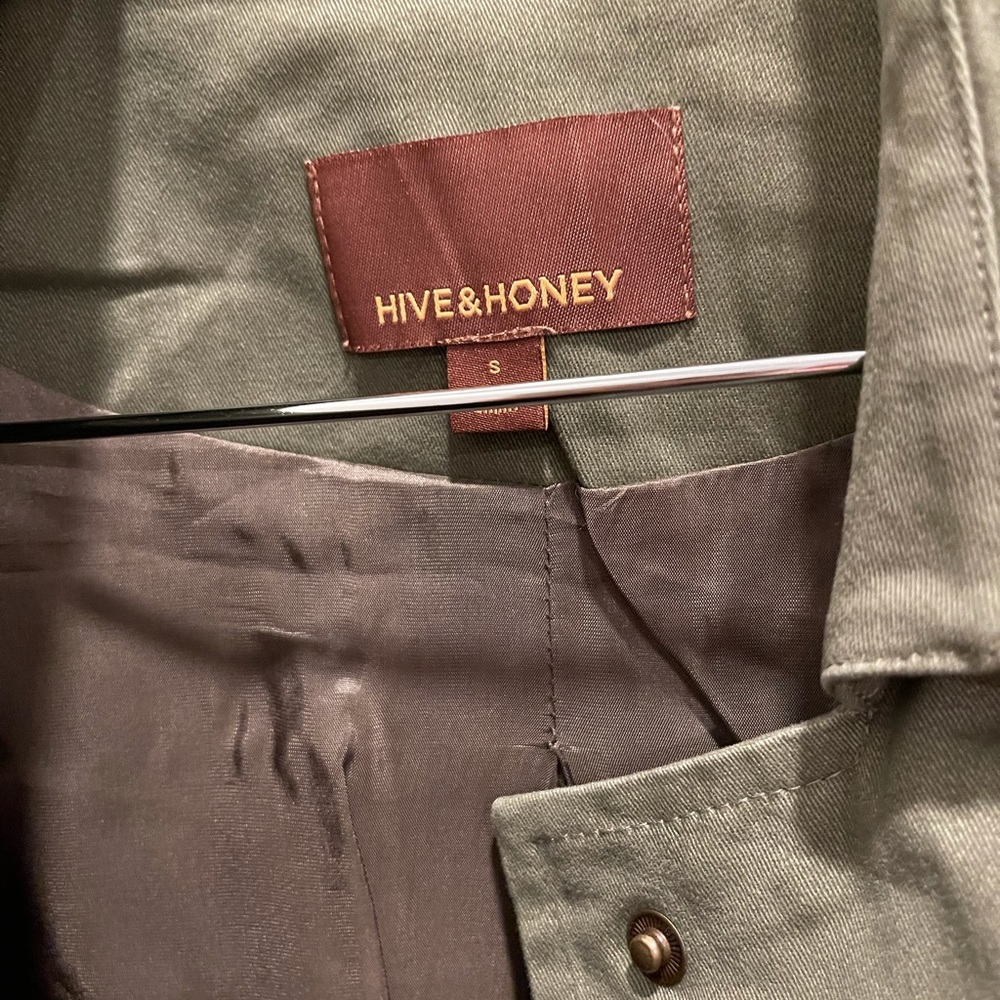 Hive & Honey Army Jacket With Sequin Sleeves - image 4